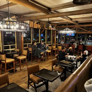 people sitting at tables