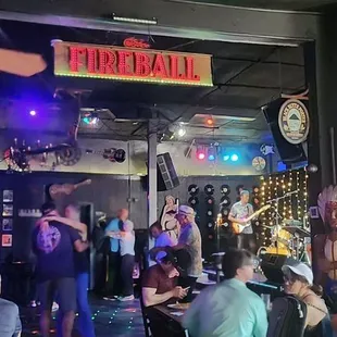 Looking from the bar.