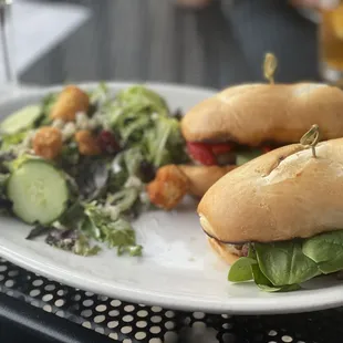 French Dip with salad