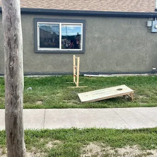 Some games outside cornhole and that ropey one I forgot