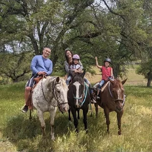 Guided horseback trail ride through a vineyard on a private cattle and sheep ranch