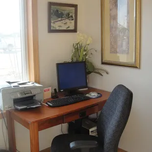 Free Business Center where I checked email !