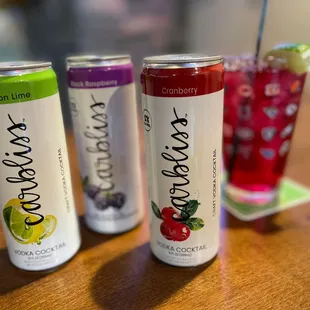 three different flavors of soda