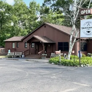 the front of the restaurant