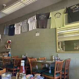 tables, chairs, and a mirror