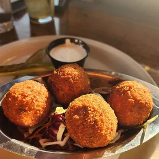 Brisket appetizer hush puppy