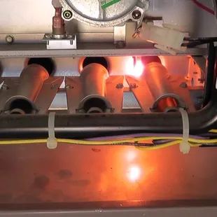 Glow plug ignition is good . Next the flames turn on.