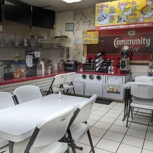 Ordering counter and seating area