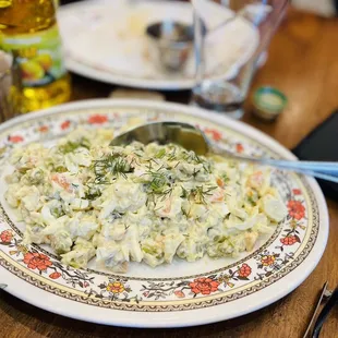 Olivier Salad perfect amount of seasonings- texture was nice.