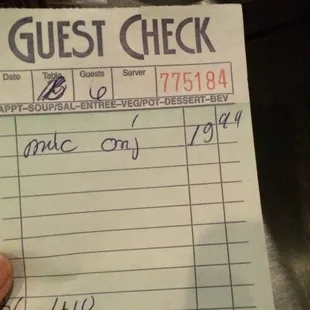 guest check