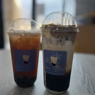 Peach orange tea &amp; VIP coffee
