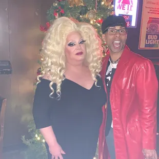 Enjoying the night with one fab Queen