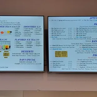 Menu board
