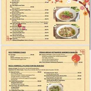 sushi and sashimi, menu