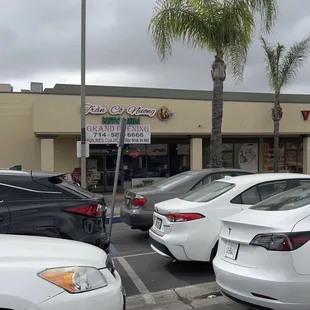 cars parked in a parking lot