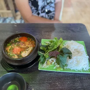 Bun Rieu with noodles on the side