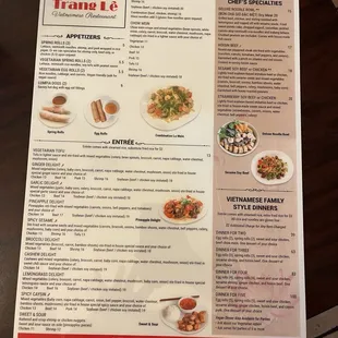 New menu