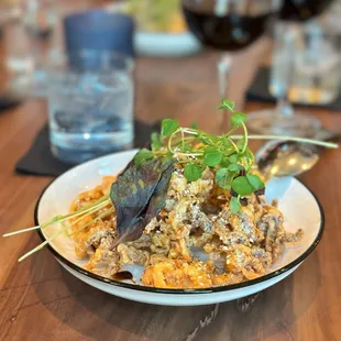 Local Calamari not so "New Style" Sweet Thai aioli, basil, cilantro, sesame seeds, aged balsamic