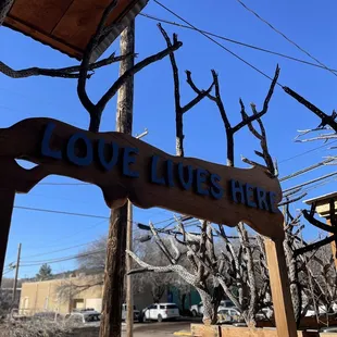 a sign for love lives here