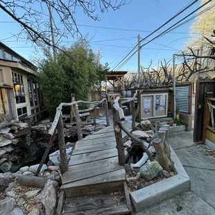 Dog friendly patio and meditation room