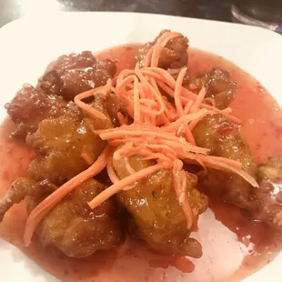 Spicy Hawaiian shrimp  (like sweet&amp;sour) not spicy at all