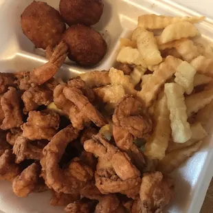 Shrimp and scallop combo.