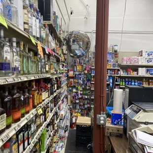 a wide aisle of goods