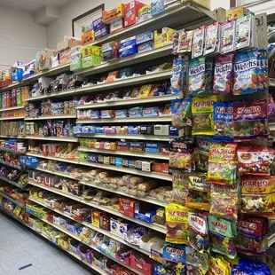 a variety of snacks on display
