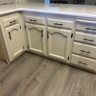 Finished bottom cabinets