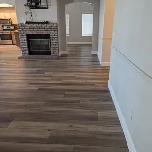 Before picture of the fireplace. Dingy and dull.