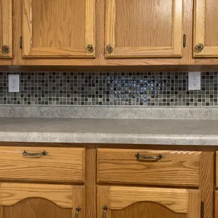 Tile backsplash and new countertops