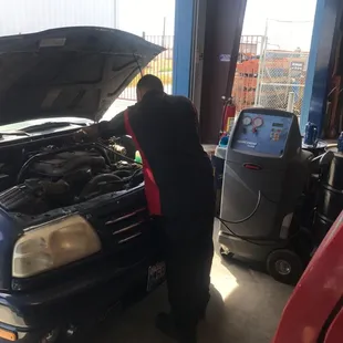 Of course air conditioning service and repair.