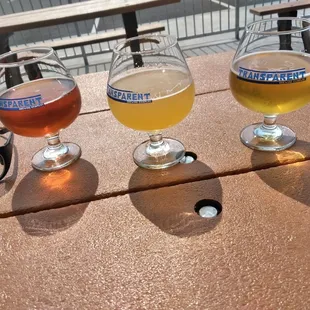 Shots of beer which was good