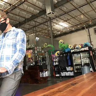 a man wearing a face mask