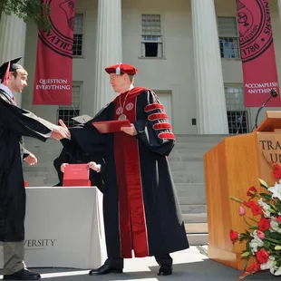Graduation on the steps of Old Morrison