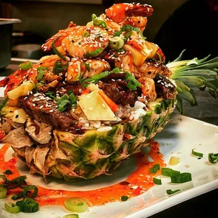 Steak &amp; Lobster Pineapple Bowl