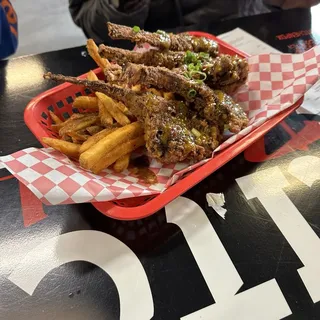 Deep-Fried Lamb Chops with Fries
