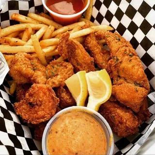 Louisiana Fried Chicken and Shrimp Basket