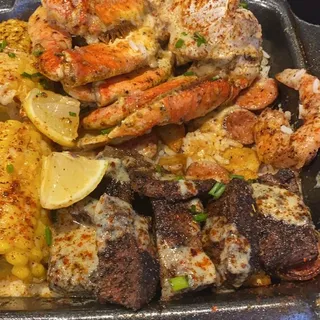Lobster Steak and Crab Combo