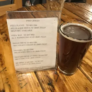 Enjoying a cold beer.