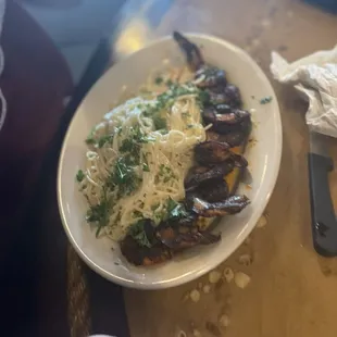 Blackened shrimp and pasta