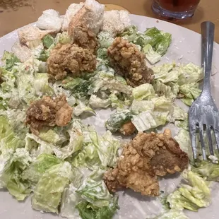 Fried Oyster Caesar Salad