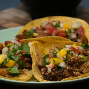 two tacos on a plate