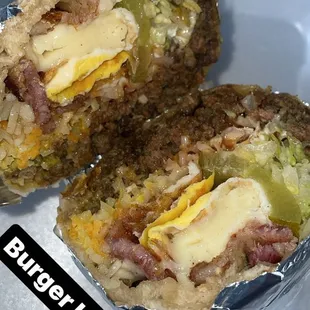 the inside of a burrito