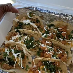 3 shrimp 3 chicken tacos