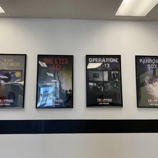 The different rooms.