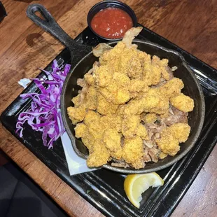 Fried alligator