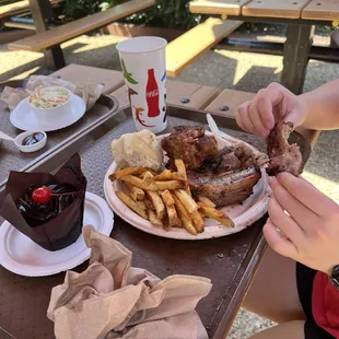 Sampler Platter with chocolate cupcake