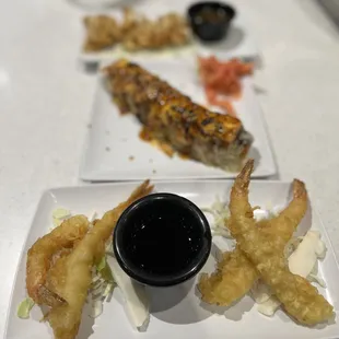 *Tempura Shrimp (App) *Trump HALF Roll *Gyoza