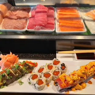 a variety of sushi